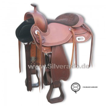 Zur Zeit nicht verfügbar / Baumloser Westernsattel SILVERADO Colorado-Saddlery hell