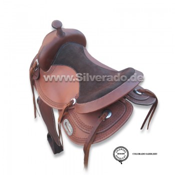 Zur Zeit nicht verfügbar / Baumloser Westernsattel SILVERADO Colorado-Saddlery hell
