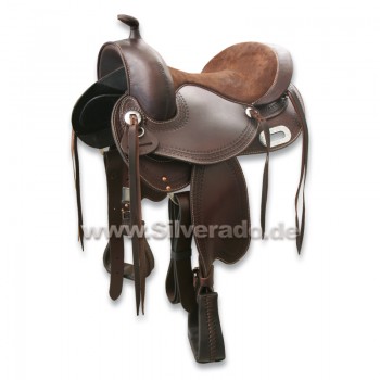 Geringe Stückzahl / X-kurz - baumloser Westernsattel SILVERADO Colorado-Saddlery 15,5 "