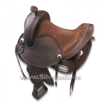 Geringe Stückzahl / X-kurz - baumloser Westernsattel SILVERADO Colorado-Saddlery 15,5 "