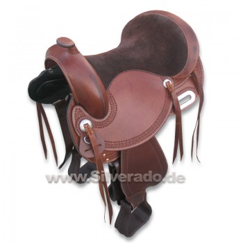 Zur Zeit nicht verfügbar / X-kurz - baumloser Westernsattel SILVERADO Colorado-Saddlery hell