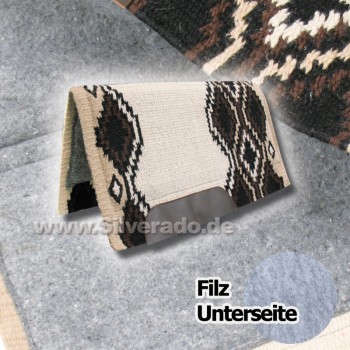 2-6907-E beige Show Filzpad echt Wollblanket Westernpad