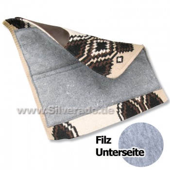 2-6907-E beige Show Filzpad echt Wollblanket Westernpad