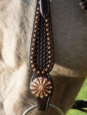 Adkins Kopfstück, mit kupferfarbenen Beschlägen (C) Cob