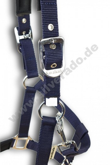 Halfter Perlon Classic - blau 4  (KB) Kaltblut