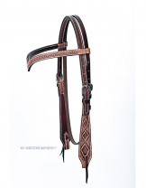 BASKET TOOLED HEADSTALL W./DOTS