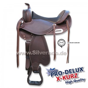 X-Kurz/Pro-Delux  Lederbaumart - baumloser Westernsattel SILVERADO Colorado-Saddlery