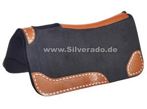 Western-Pad, Filz mit Echtlederbesatz