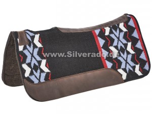 Western-Pad Navajo-Filz schwarz/grau