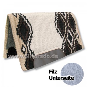 2-6907-E beige Show Filzpad echt Wollblanket Westernpad