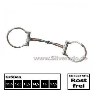 Snaffle -einfach gebrochen, Dee-Ring Westerngebiss - 14,5 cm ( 5-3/4" inch/Zoll)