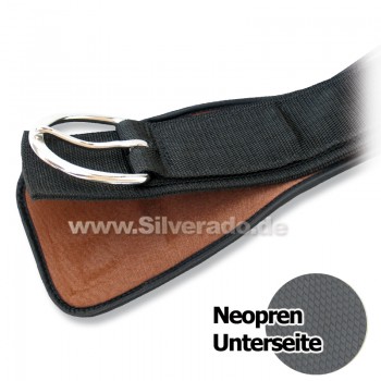 Profi Neopren Klett Gurt, Westernsattelgurt braun