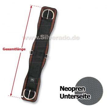 Profi Neopren Klett Gurt, Westernsattelgurt braun