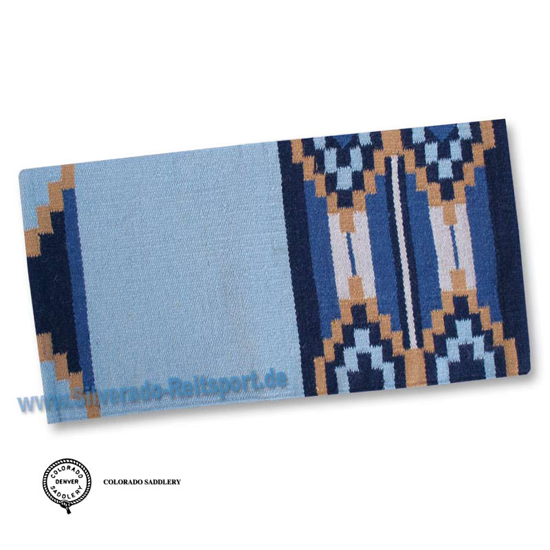 2-115-8 Blau Showdecke Blanket Echt Neusealand Wolle